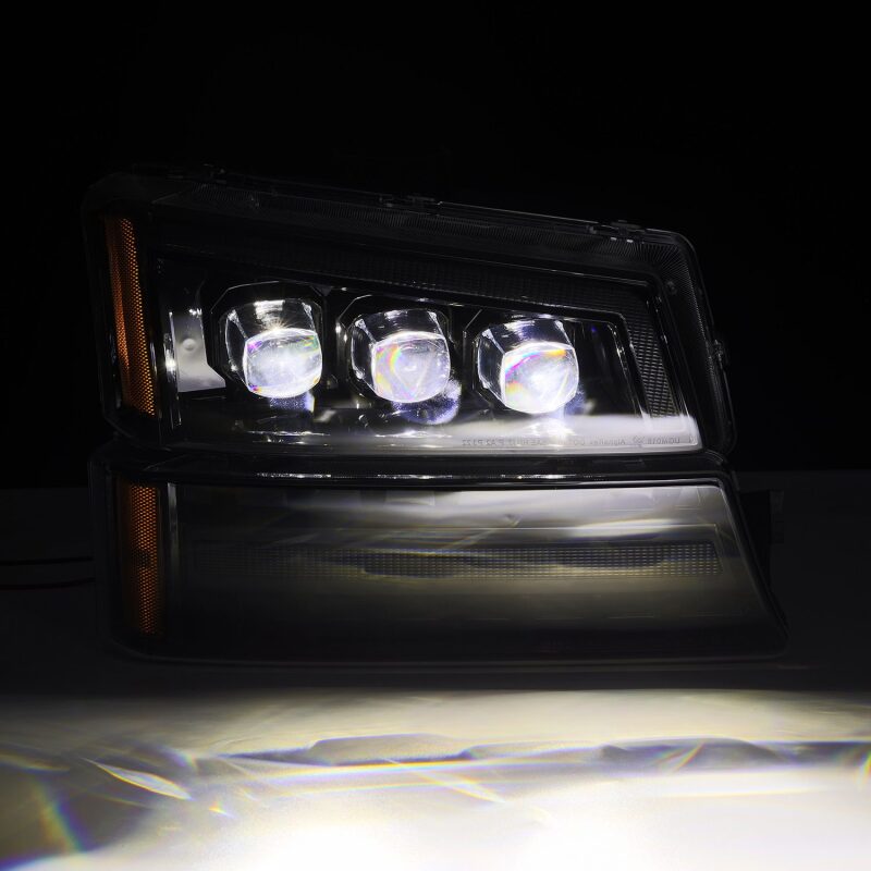 AlphaRex 03-06 Chevy Silverado 1500/2500HD/3500HD/Avalanche Alpha-Black NOVA LED Proj Headlights - B2B Diesel & Gas Service