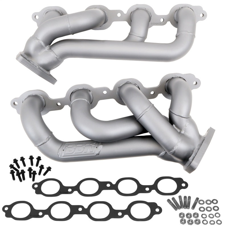 BBK 14-18 GM Truck 5.3/6.2 1 3/4in Shorty Tuned Length Headers - Titanium Ceramic - B2B Diesel & Gas Service