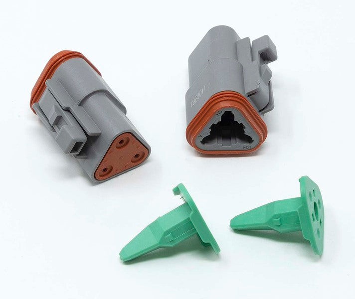 Eastwood Crimp-Right 2 Piece Three Cavity Deutsch Plug Connector 