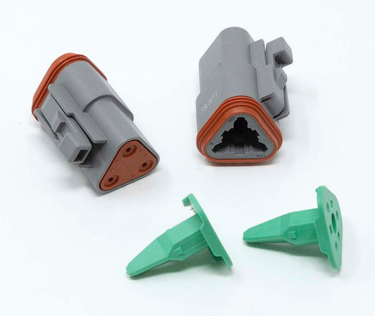 Eastwood Crimp-Right 2 Piece Three Cavity Deutsch Plug Connector 