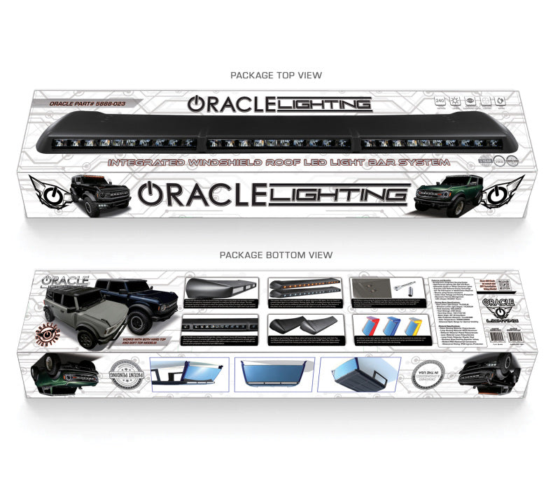 Oracle 2021+ Ford Bronco Integrated Windshield Roof LED Light Bar System - B2B Diesel & Gas Service