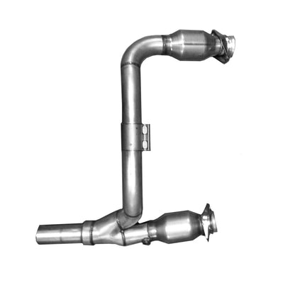 BBK 07-11 Jeep 3.8 V6 Long Tube Exhaust Headers And Y Pipe And Converters - 1-5/8 Silver Ceramic - B2B Diesel & Gas Service