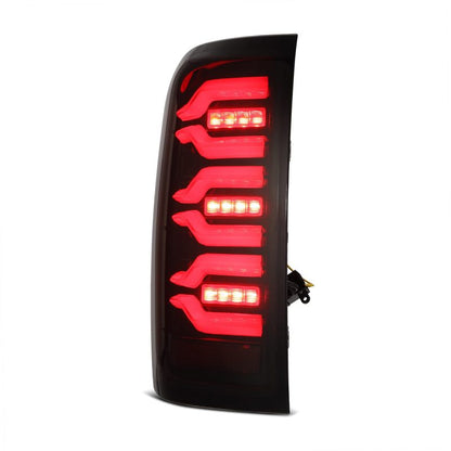 AlphaRex 14-18 Chevy Silverado 1500 Luxx-Series LED Tail Lights Black/Red w/Activ Light/Seq Signal - B2B Diesel & Gas Service
