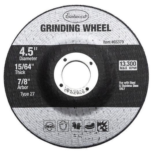 Eastwood 15/64 Inch Depressed Center Grinding Wheel - 5 Pack 