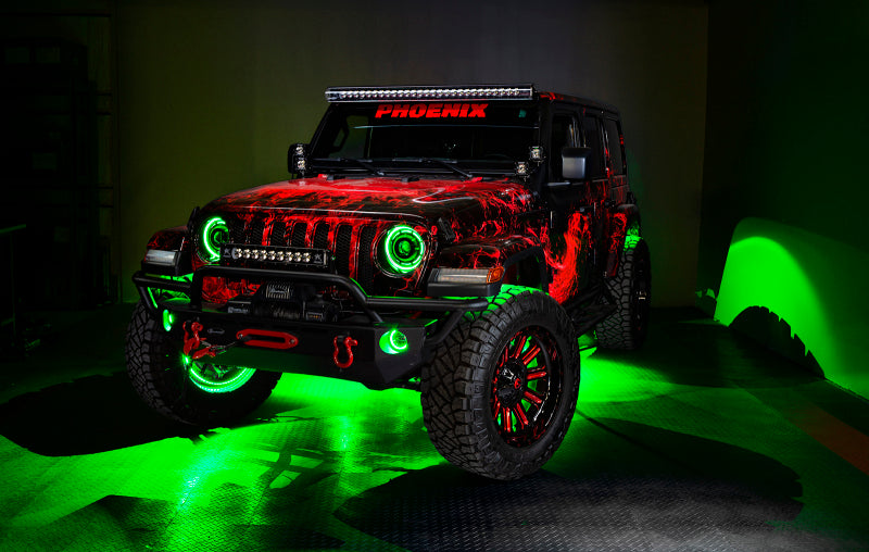 Oracle LED Illuminated Wheel Rings - ColorSHIFT - 15in. - ColorSHIFT No Remote - B2B Diesel & Gas Service