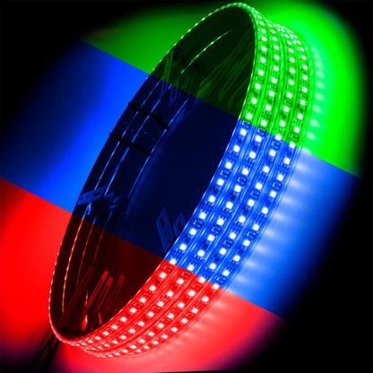 Oracle LED Illuminated Wheel Rings - ColorSHIFT - 15in. - ColorSHIFT No Remote - B2B Diesel & Gas Service