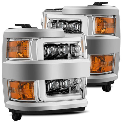 AlphaRex 15-18 Chevy 2500HD NOVA LED Proj Headlights Plank Style Chrome w/Activ Light/Seq Signal/DRL - B2B Diesel & Gas Service