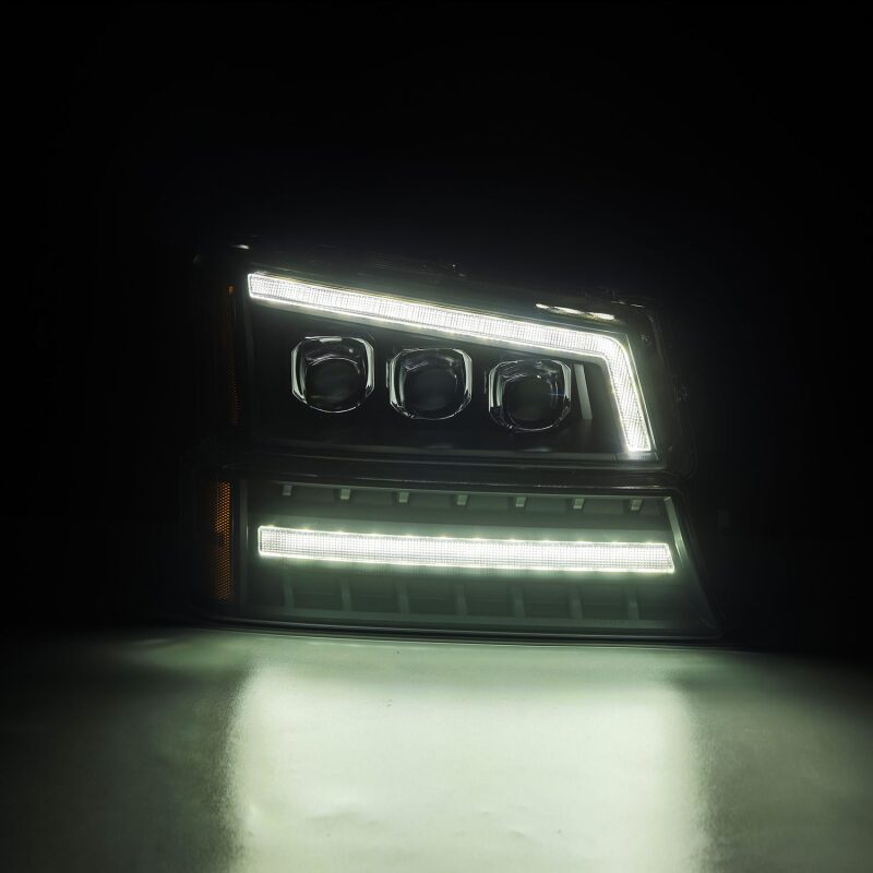 AlphaRex 03-06 Chevy Silverado 1500/2500HD/3500HD/Avalanche Black NOVA LED Proj Headlights - B2B Diesel & Gas Service