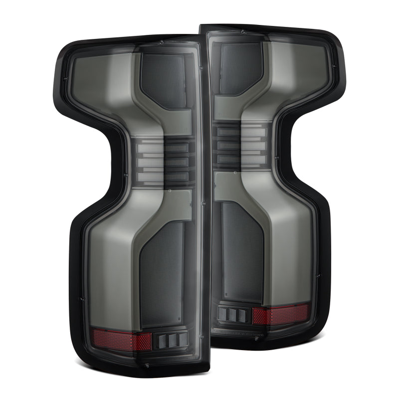 AlphaRex 19-24 Chevy Silverado 1500 / 20-24 2500HD/3500HD LUXX-Series LED Tail Lights Alpha Black - B2B Diesel & Gas Service