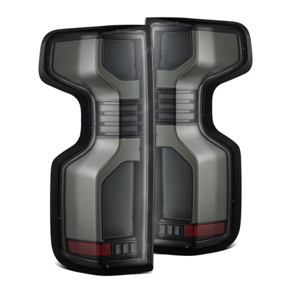 AlphaRex 19-24 Chevy Silverado 1500 / 20-24 2500HD/3500HD LUXX-Series LED Tail Lights Alpha Black - B2B Diesel & Gas Service