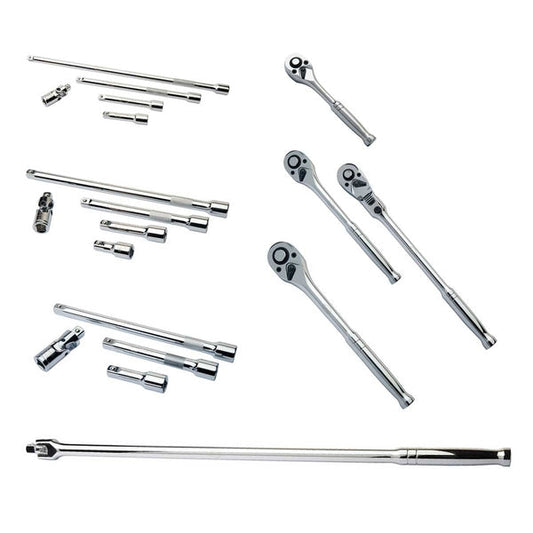 Eastwood 19 Piece Ratchet- Extension and Breaker Bar Set 