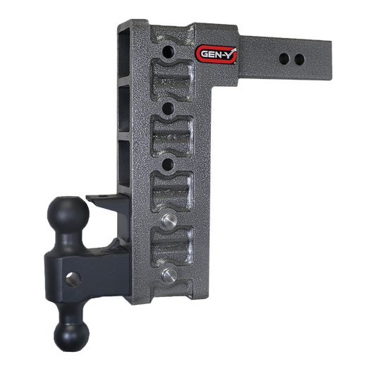 MEGA-DUTY 2.5" Shank 12" Drop 3K TW 21K Hitch with Dual-Ball & Pintle Lock GH-625 - B2B Diesel and Gas Service