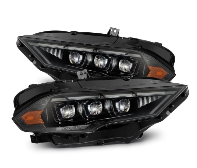 AlphaRex 18-20 Ford Mustang NOVA LED Proj Headlights Alpha-Black w/Activ Light/Seq Signal/Switch DRL - B2B Diesel & Gas Service
