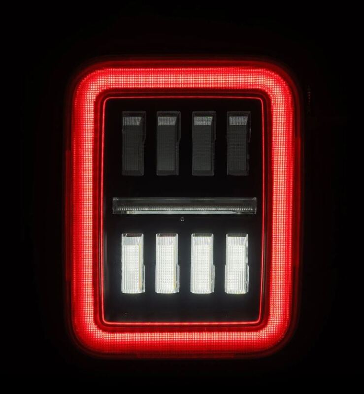 AlphaRex 19-24 Jeep Gladiator JT Nova-Series Prismatic LED Tail Lights - Alpha-Black - B2B Diesel & Gas Service