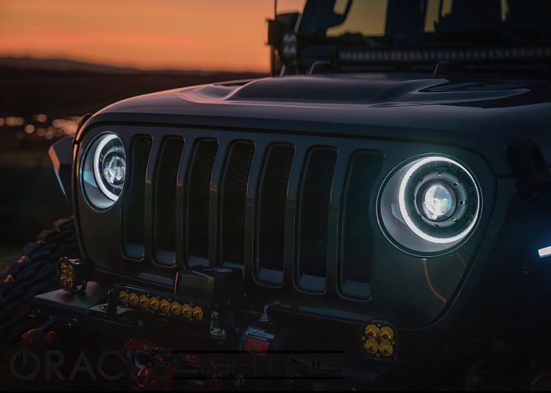 Oracle Jeep Wrangler JL Oculus Bi-LED Projector Headlights- Graphite Metallic - 5500K - B2B Diesel & Gas Service