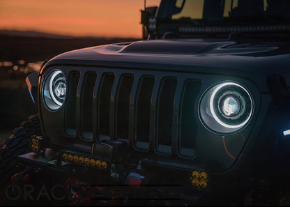 Oracle Jeep Wrangler JL Oculus Bi-LED Projector Headlights- Graphite Metallic - 5500K - B2B Diesel & Gas Service
