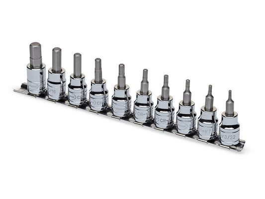 Eastwood 10pc - 3/8 Inch Drive SAE Hex Bit Set 