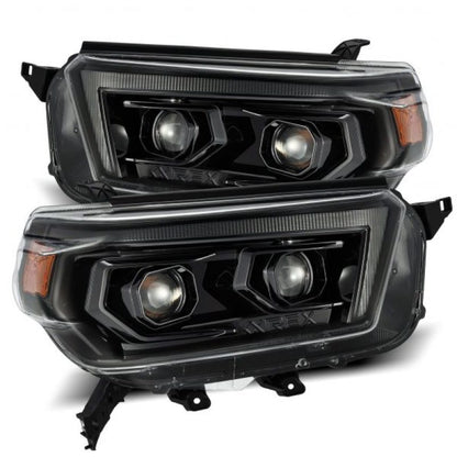 AlphaRex 10-13 Toyota 4Runner LUXX LED Proj Headlights Plank Style Alpha Black w/Seq Signal/DRL - B2B Diesel & Gas Service