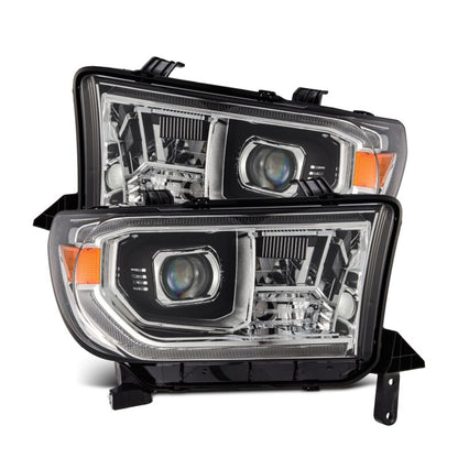 AlphaRex 07-13 Toyota Tundra / 08-17 Sequoia LUXX LED Proj HL Chrome w/Actv Light / Seq. Sig + DRL - B2B Diesel & Gas Service