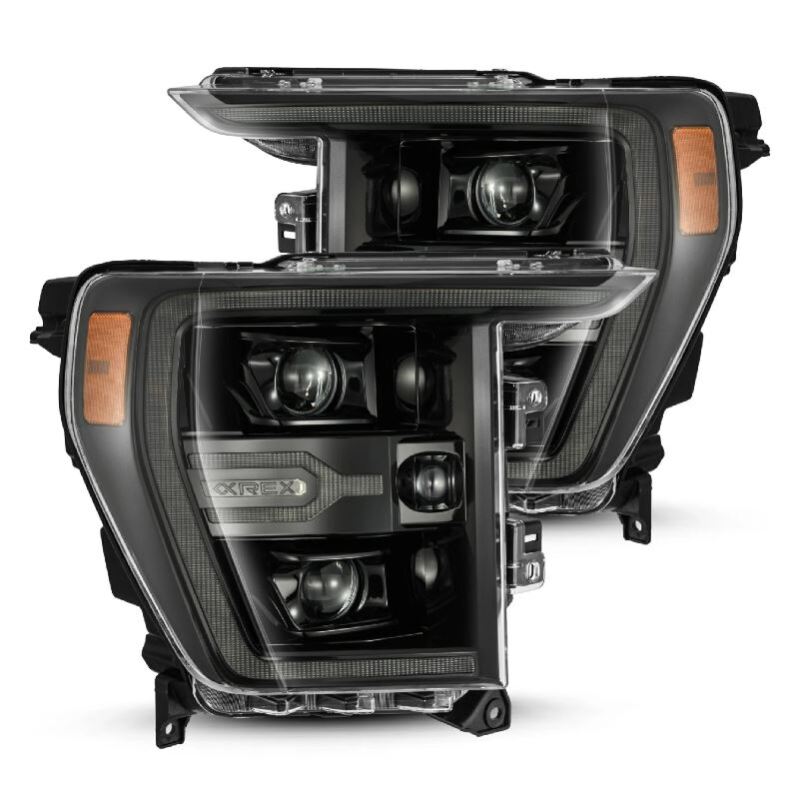 AlphaRex 21-22 Ford F150 Luxx-Series Projector Headlights Alpha-Black w/Activ Light/Seq Signal - B2B Diesel & Gas Service