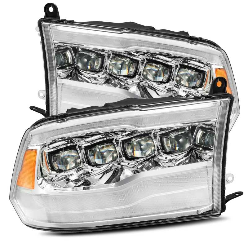 AlphaRex 09-18 Dodge Ram 1500HD NOVA LED Projector Headlights Plank Style Design Chrome w/DRL - B2B Diesel & Gas Service
