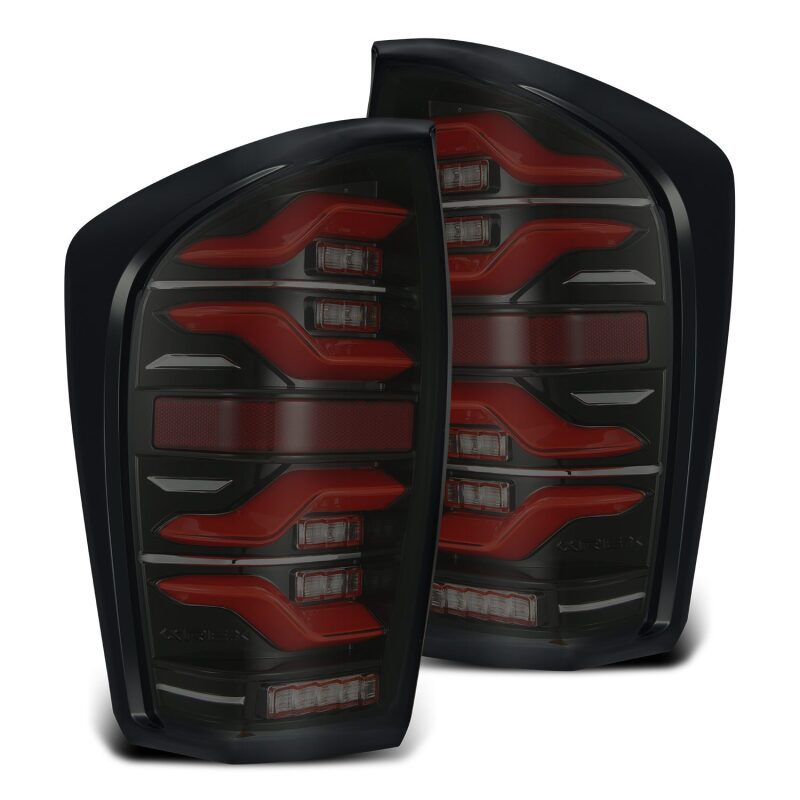 AlphaRex 16-21 Toyota Tacoma LUXX LED Taillights Blk/Red w/Activ Light/Seq Signal - B2B Diesel & Gas Service