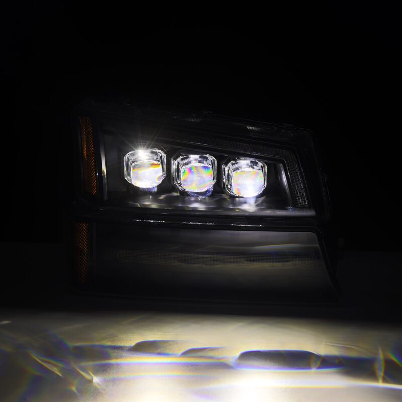 AlphaRex 03-06 Chevy Silverado 1500/2500HD/3500HD/Avalanche Black NOVA LED Proj Headlights - B2B Diesel & Gas Service