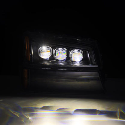 AlphaRex 03-06 Chevy Silverado 1500/2500HD/3500HD/Avalanche Black NOVA LED Proj Headlights - B2B Diesel & Gas Service