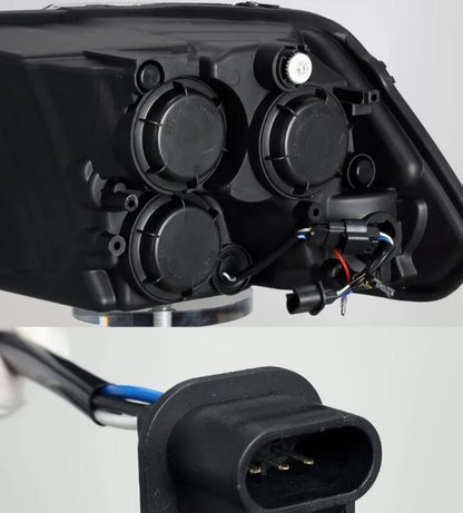 AlphaRex 09-18 Dodge Ram 1500HD PRO-Series Projector Headlights Plank Style Black w/Seq Signal/DRL - B2B Diesel & Gas Service