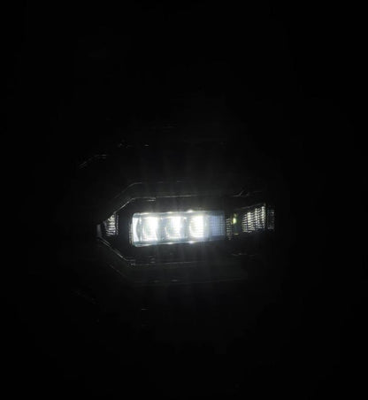 AlphaRex 07-13 GMC Sierra 1500/2500HD/3500HD Luxx Series LED Tail Lights - Alpha Black - B2B Diesel & Gas Service