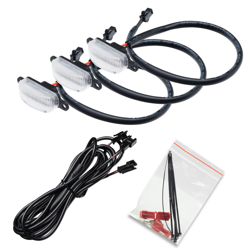 Oracle Universal Pre-Runner Style LED Grill Light Kit (New Style) - Amber w/Clear Lens - B2B Diesel & Gas Service