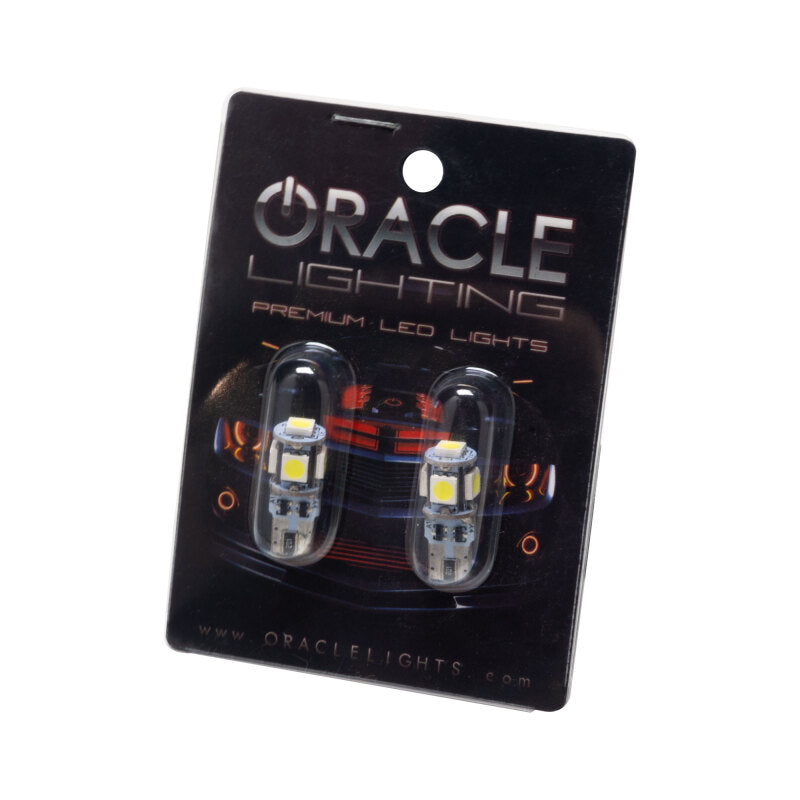 Oracle T10 5 LED 3 Chip SMD Bulbs (Pair) - Cool White - B2B Diesel & Gas Service