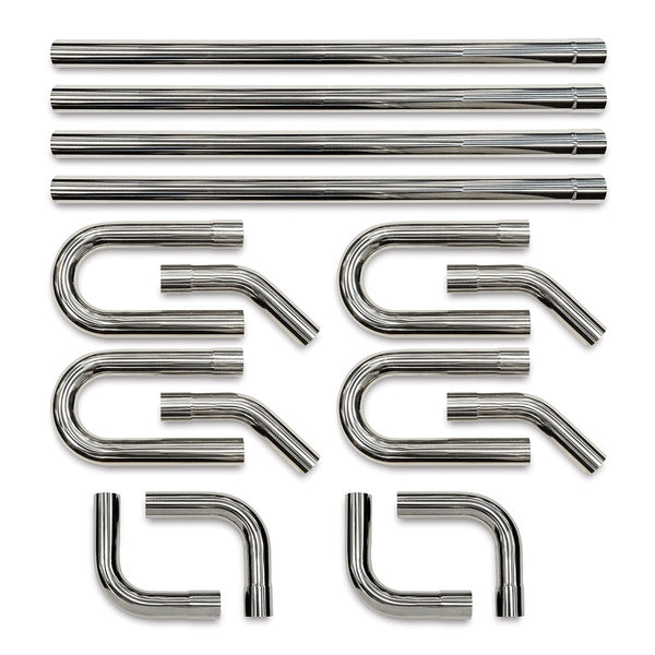 Eastwood Universal Polished Stainless Steel Dual Exhaust Mandrel Bend Kit - 2-1/2 Inch 