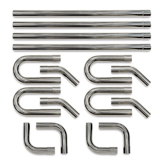 Eastwood Universal Polished Stainless Steel Dual Exhaust Mandrel Bend Kit - 2-1/2 Inch 