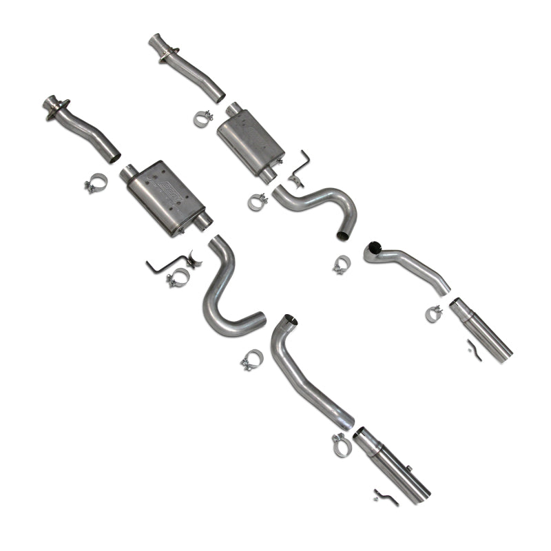 BBK 86-04 Mustang Cat Back Kit Varitune Mufflers Stainless Steel Tips - B2B Diesel & Gas Service