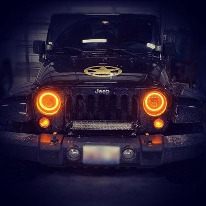 Oracle 7in High Powered LED Headlights - Black Bezel - ColorSHIFT - BC1 - B2B Diesel & Gas Service