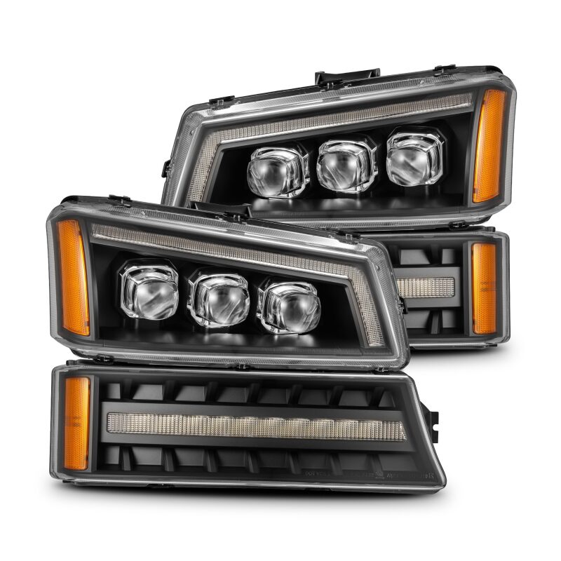 AlphaRex 03-06 Chevy Silverado 1500/2500HD/3500HD/Avalanche Black NOVA LED Proj Headlights - B2B Diesel & Gas Service
