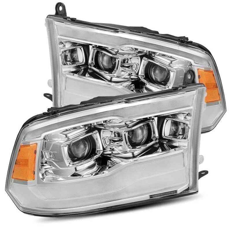 AlphaRex 09-18 Dodge Ram 1500HD PRO-Series Projector Headlights Plank Style Chrome w/Seq Signal/DRL - B2B Diesel & Gas Service