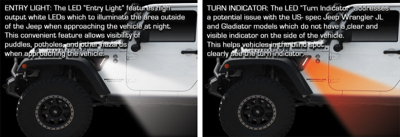 Oracle Sidetrack LED System For Jeep Wrangler JK - B2B Diesel & Gas Service