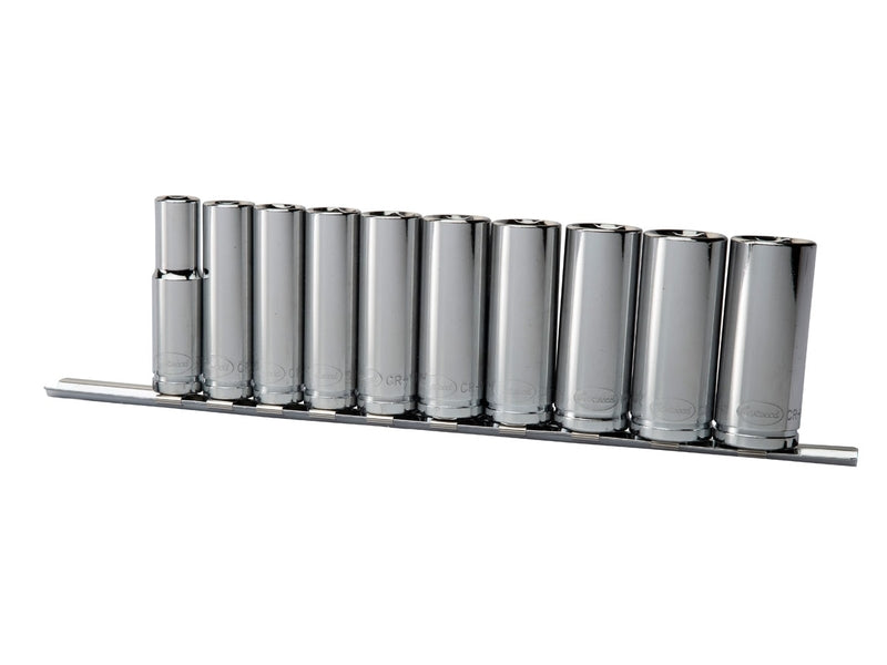 Eastwood 10pc - 3/8 Inch Drive MM Deep Socket Set 