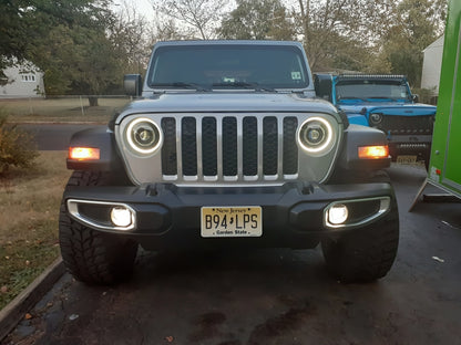 Oracle Jeep Wrangler JL Oculus Bi-LED Projector Headlights- Graphite Metallic - 5500K - B2B Diesel & Gas Service
