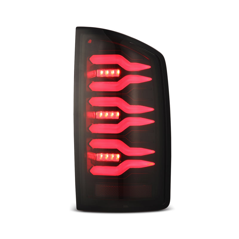 AlphaRex 02-06 Dodge Ram1500 + 03-06 Dodge Ram2500/3500 Luxx-Series LED Tail Lights (Pair) Black/Red - B2B Diesel & Gas Service