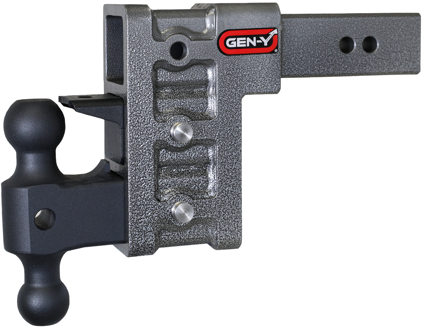 MEGA-DUTY 2.5" Shank 6" Drop 3K TW 21K Hitch with Dual-Ball & Pintle Lock GH-623 - B2B Diesel and Gas Service