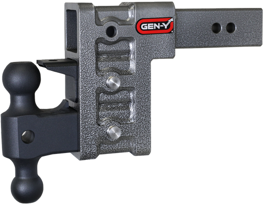 MEGA-DUTY 2.5" Shank 6" Drop 3K TW 21K Hitch with Dual-Ball & Pintle Lock GH-623 - B2B Diesel and Gas Service
