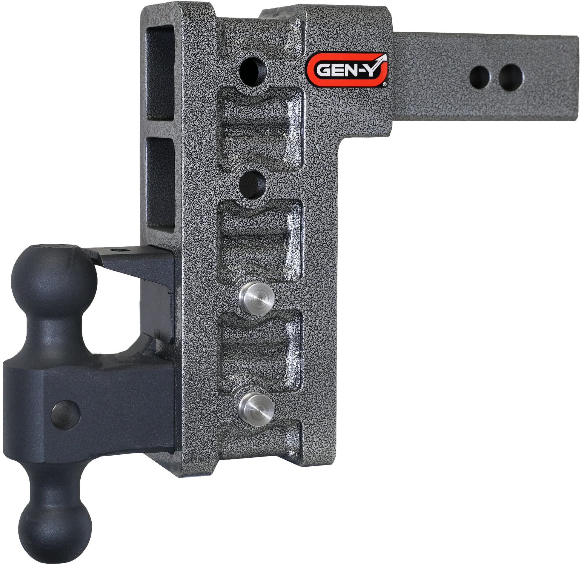 MEGA-DUTY 2.5" Shank 9" Drop 3.5K TW 32K Hitch with Dual-Ball & Pintle Lock GH-1624 - B2B Diesel and Gas Service