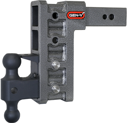 MEGA-DUTY 2.5" Shank 9" Drop 3.5K TW 32K Hitch with Dual-Ball & Pintle Lock GH-1624 - B2B Diesel and Gas Service