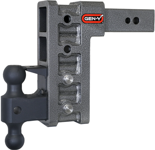 MEGA-DUTY 2.5" Shank 9" Drop 3.5K TW 32K Hitch with Dual-Ball & Pintle Lock GH-1624 - B2B Diesel and Gas Service