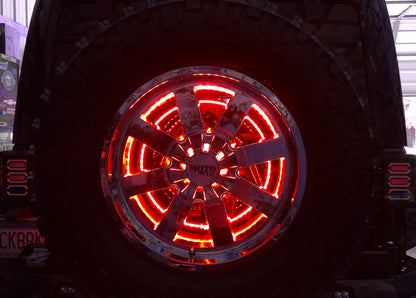 Oracle LED Illuminated Wheel Ring 3rd Brake Light - Red - B2B Diesel & Gas Service
