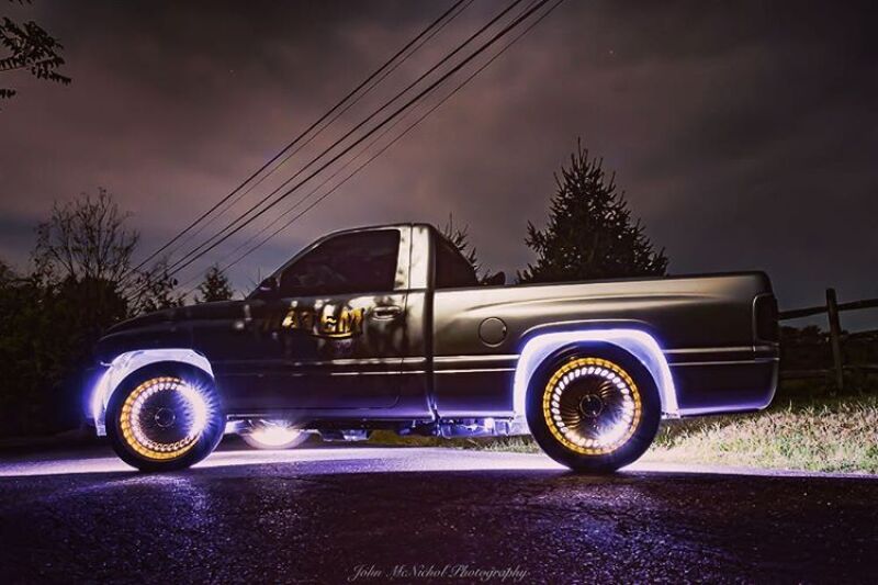 Oracle LED Illuminated Wheel Rings - Double LED - White - B2B Diesel & Gas Service
