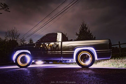 Oracle LED Illuminated Wheel Rings - Double LED - White - B2B Diesel & Gas Service